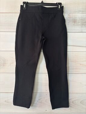 SPANX Black Ankle Cropped Ponte Pants